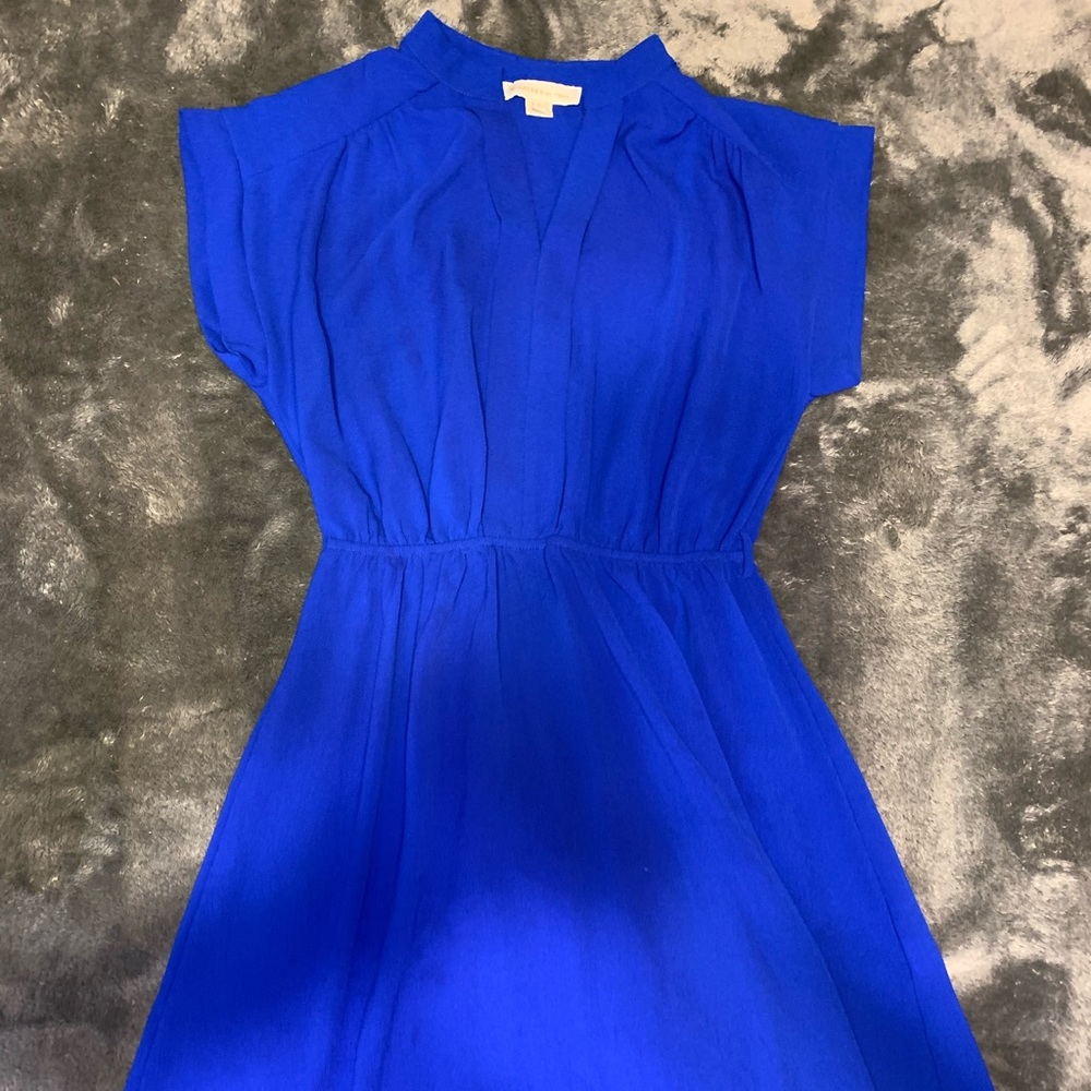 royal blue collar dress